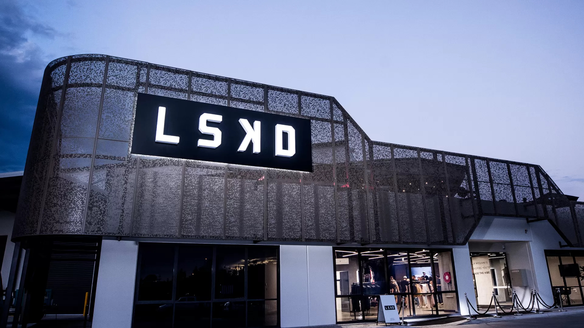 LSKD Warehouse external night view